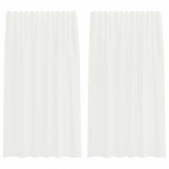 Cortinas de gasa con varillas 2 uds. color rojo vino