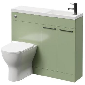 Napoli 1000mm Vanity Unit with Slimline Basin and Gunmetal Handles