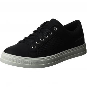 ESPRIT Damen Sidney Perf Lace up Sneakers, Schwarz (Black 001), 38 EU