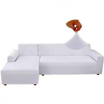 Jaotto Copridivano Elasticizzato a Forma di L, Fodera per Chaise Longue Antigraffio