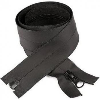 Black Waterproof Double Open-End Zippers 5# (20/60/70/80/110/150cm) for Luggage and Clothing