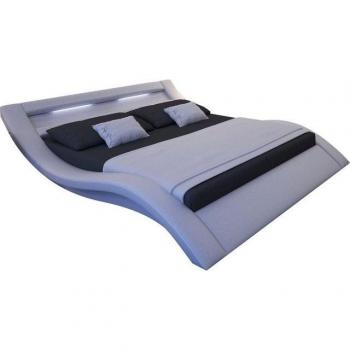 SalesFever LED-Polsterbett für stilvolle Schlafzimmer