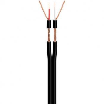Cable de Audio Paralelo Blindado 3 Conductores 2x0,15mm CCA Apantallado Negro (100m)