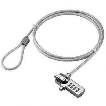 93038 cable antirrobo Gris 1,5 m, Cerradura insertable