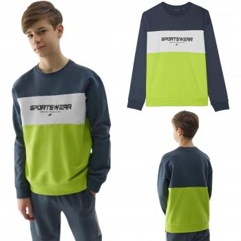 Moletom para chicos 4F M0923-72N multicolor sin capucha tamaño 158