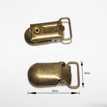 Accesorio de Tela y Metal para Chupete (15 mm) – Paquete 10