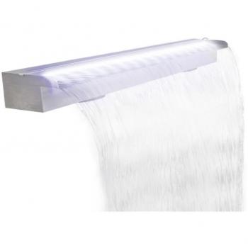 Edelstahl‑Wasserfall mit integriertem LED-Set, 110 cm