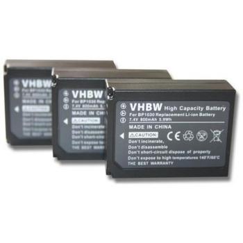 Kit 3 piles 800 mAh pour modèles NX200 à NX2000 – compatibilité Samsung