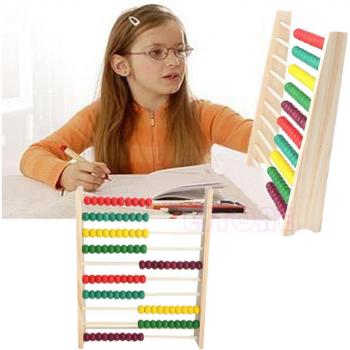 Kids Math Learning Wooden Abacus with Beads