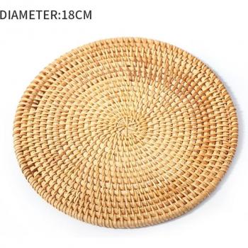Round Rattan Cup Mats