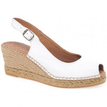 Toni Pons Crocia – Sandales Blanches à Talon Compensé pour Femme, Taille 3 UK / 36 EU