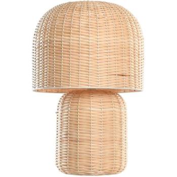 Lámpara de ratán para mesa 40x40x61 beige