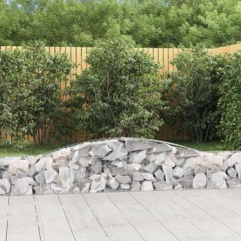 Décor Jardin Patio Terrasse : Panier Gabion Arqué 400 × 30 × 60 cm