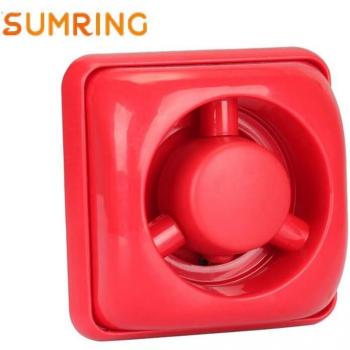 Sirène de Sécurité Étanche 24 V – Alarme Stroboscopique 88 dB Police Rouge