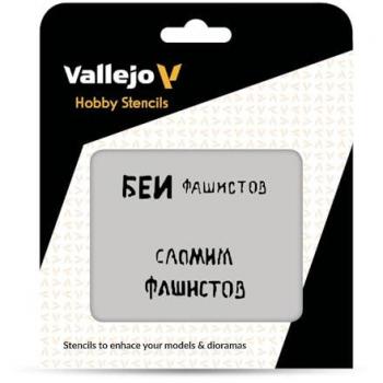 Vallejo WWII Sowjetische Schriften Schablone Set 1 (AFV Markings)