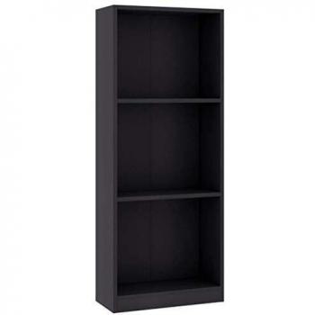 VidaXL 3-Tier Grey Book Cabinet 40x24x109 cm Engineered Wood