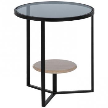 Mesa de Centro Auxiliar Negro Natural 45 x 45 x 50 cm