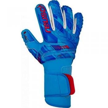 Reusch Fit Control Pro AX2 Evolution Torwart-Handschuh mit negativem Schnitt, Weiß-Blau-Blau, 8