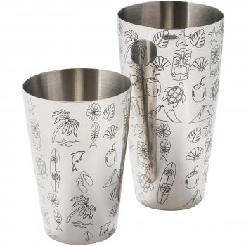 Beaumont Tiki Shaker Collection – 28oz & 18oz Tin Set