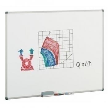 Faibo pizarra blanca acero vitrificada apta para imanes marco de aluminio 122x200mm