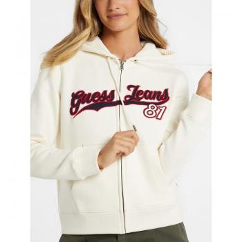 Men's Classic Zip Hoodie by Guess with Logo Patch