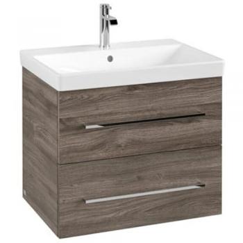 Vasque A89000RK Villeroy et Boch Avento, 63x51,4x45,2cm, 2 coulissants, Chêne Pierre