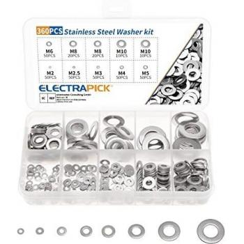 ELECTRAPICK Durable Rust‑Proof Flat Washers – 360 Pack