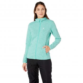 Salomon Damen Bise Kapuzenpullover, Waterfall Heather, Größe M