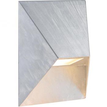 Nordlux Pontio 15 Outdoor Wall Light Angular, Galvanized (Height: 19.1cm)