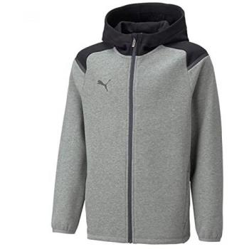 Puma teamCUP Casuals Hoodie für Kinder Grau