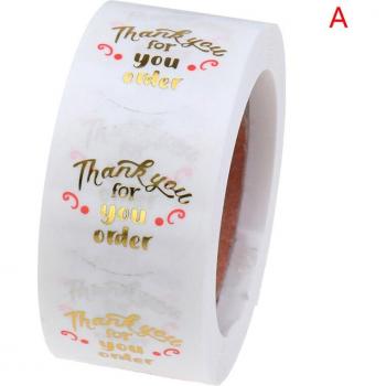 Gold Foil Thank You Envelope Sealing Stickers
