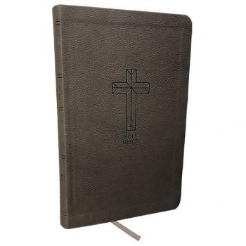 NKJV Value Thinline Bible Charcoal Leathersoft Red Letter Comfort Print by Thomas Nelson