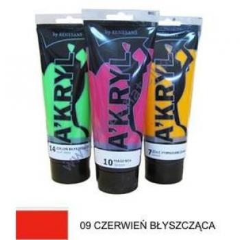 Tubo de Pintura Acrílica A'Kryl 100 ml Rojo Brillante – Renésans