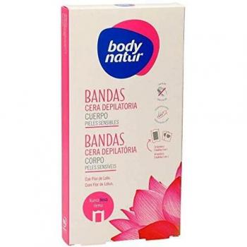 Body Natur Bandas de Cera Piel Sensible Rosa Mosqueta Bio 16uds