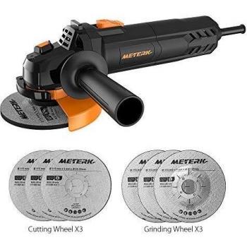 GrindMaster 750 – 4-1/2 Angle Grinder & 115mm Wheel Bundle (6 Wheels Total)