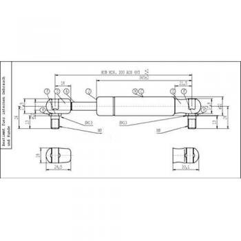 Stabilus 10 mm Molla Lift‑O‑Mat 685 mm