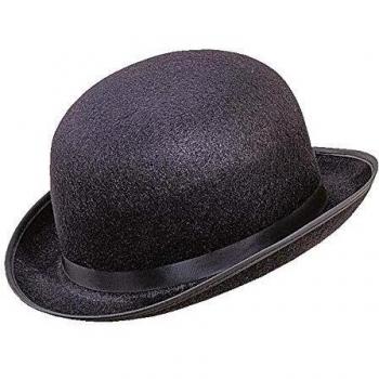 Chapeau Melon Noir en Feutre pour Adultes