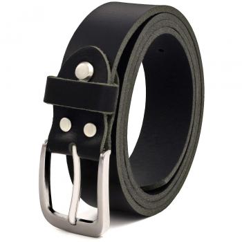 Fa.Volmer Ledergürtel für Herren aus echtem Büffelleder 30mm schwarz kürzbar #GSw300801 (120cm)