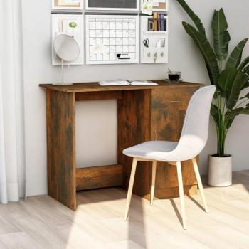 Ensemble bureau chêne fumé, format 100 × 50 × 76 cm – matériau bois d'ingénierie