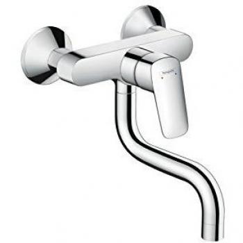 Hansgrohe Mitigeur de Cuisine Logis M31 Montage Mural 1 Jet, Chromé
