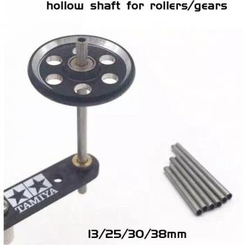 Tamiya Mini 4WD 2 Stück Hohl Motorwelle 2mm, Führung Rolle Welle 13/25/30/38mm