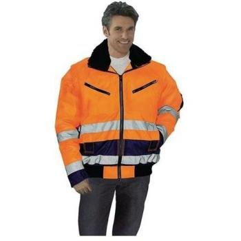 Veste pilote de signalisation, orange/marine, taille M 50/52
