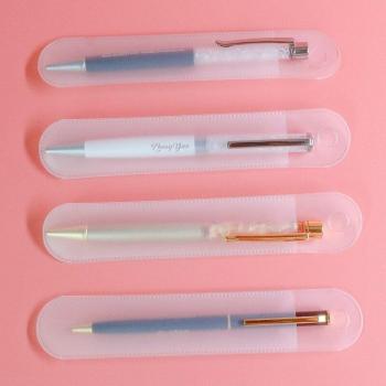 6 Color Brush Pen Kit with PU Leather School Supplies Bag