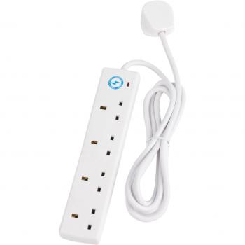 SMJ Surge Protected 4 Socket Extension Lead 240v 2m