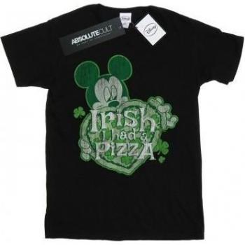 Maglietta Ragazze Topolino e Trifoglio Pizza in Cotone