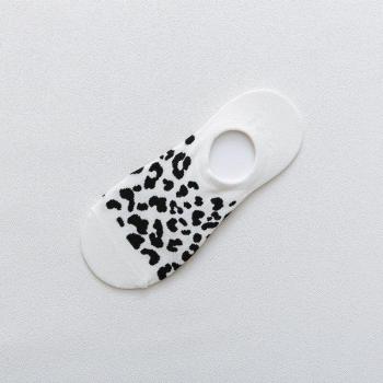 20 Pairs of Summer Leopard Print Non-Slip Socks for Women