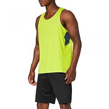 Columbia Titan Ultra Running Tank da Uomo, Poliestere, Giallo