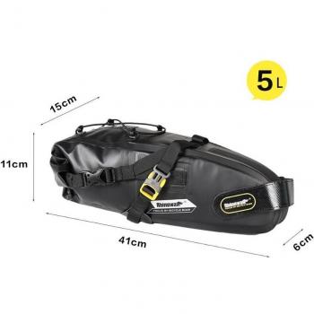 Rhinowalk 5-13L Bike Trunk Bag Black
