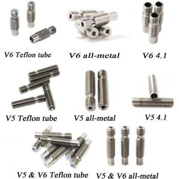 8 Type 3D Printer Nozzle Throat Set for V5/V6 J-Head