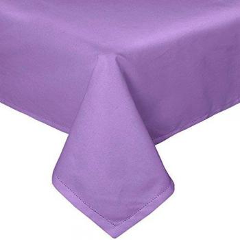Tablecloth violet unie 137 cm × 178 cm – Homescapes